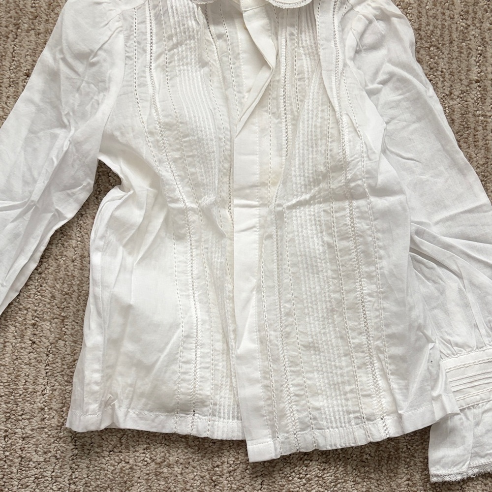 Ralph Lauren Kids White Textured Blouse - Picture 5 of 6